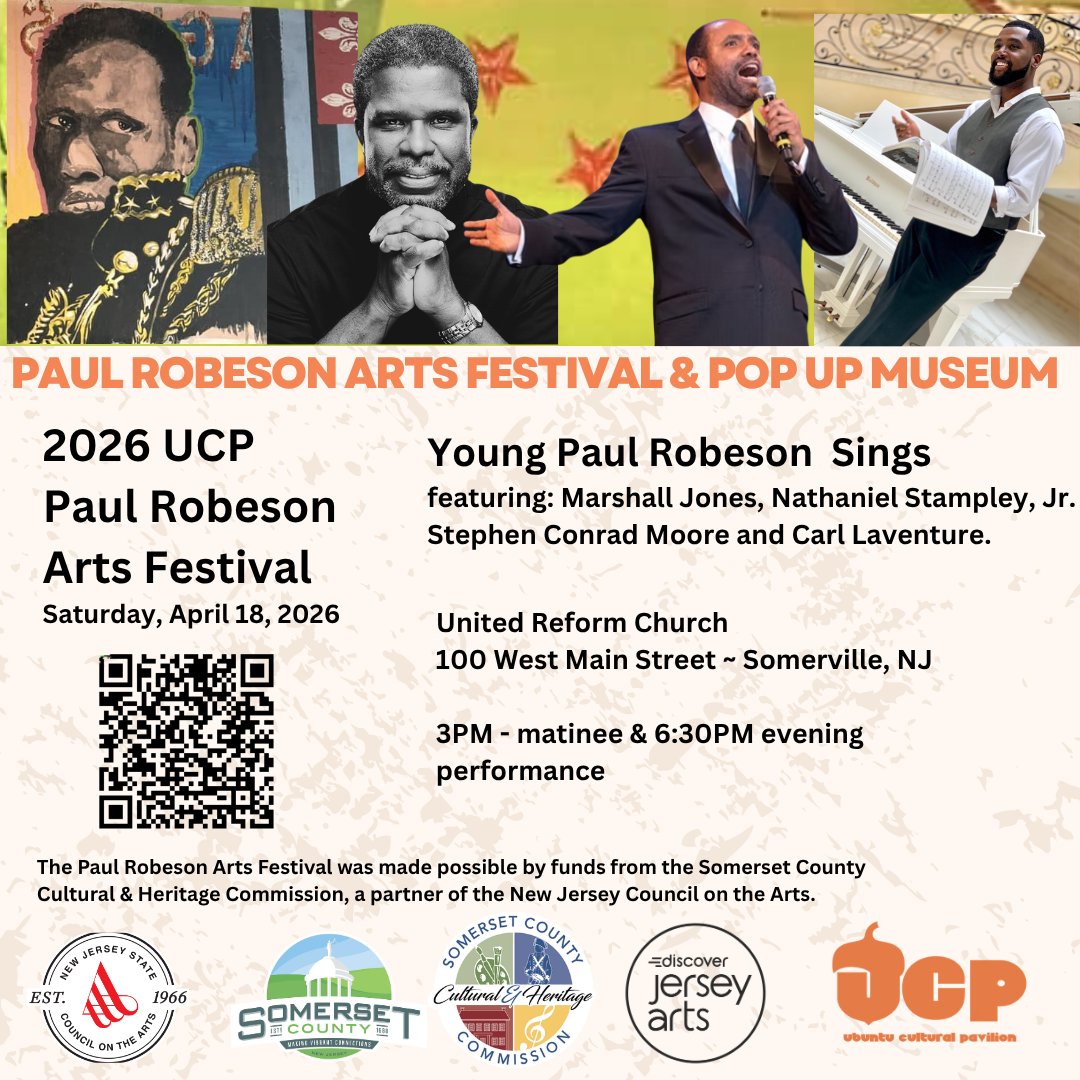 Join UCP to celebrate Paul Robeson! Live theater performances Saturday, April 18, 2026 at The United Reformed Church of Somerville, NJ.