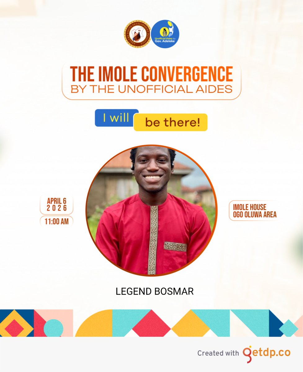 If the movement is about the the continuity of the good work going on in Osun state, I'll always be involved. 
You see that Imole convergence by the Unofficial aids, that's where you will see me.
Meet you all on Monday.

#ImoleConvergence #UnofficialAides
