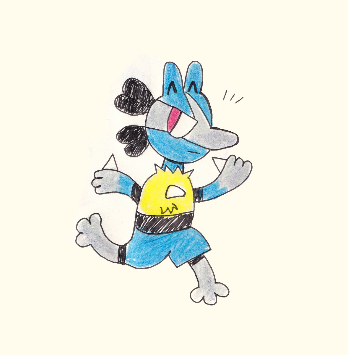 「lucario &amp; lunatone」|alivia h.のイラスト