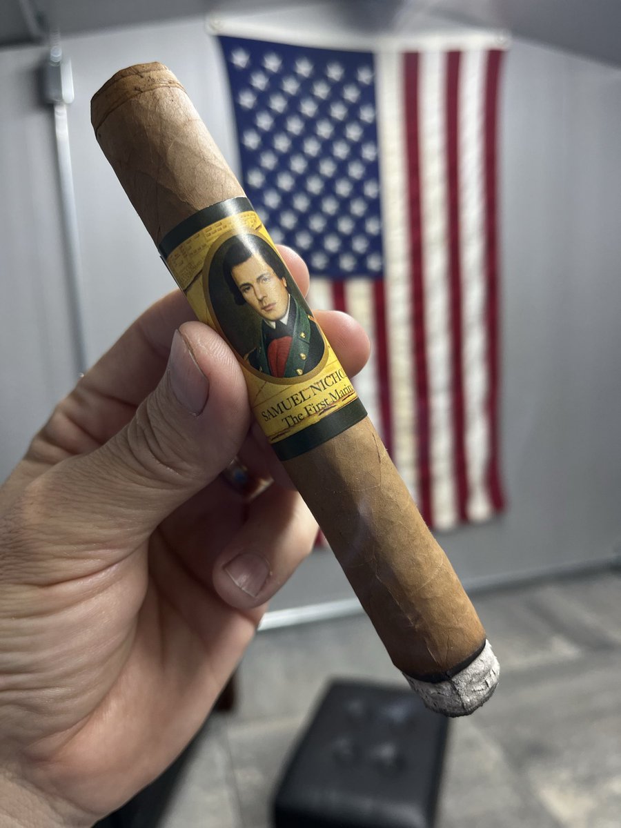 TDAVENPORT1's tweet photo. Enjoying this Liberty Cigar, Samuel Nicholas , the first Marine.
@LibertyCigars 
#cigars 
#america250years https://t.co/sSAXfnu6bN