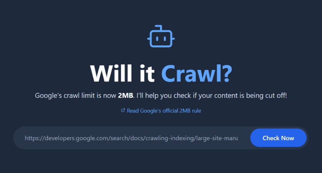 نصيحة SEO تقنية 🔧

قبل ما تنشر أي صفحة جديدة، تأكد إن جوجل يقدر يأرشفها!

الأداة المجانية اللي أستخدمها:
👉 willitcrawl.com

تحط رابط الصفحة، وتعطيك:
✅ هل جوجل يشوف كل المحتوى؟
❌ في مشاكل في الـ JavaScript؟
⚠️ في حاجات محجوبة؟

5 دقائق توفر عليك أسابيع من التساؤل: "ليش