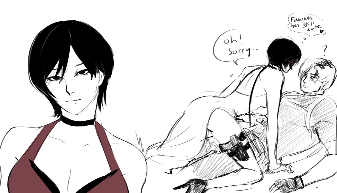 yeonvision's tweet photo. leon kennedy genuinely thinks he deserves to live bro #REBHFun #AdaWong #aeon https://t.co/9Wag8OGF7t