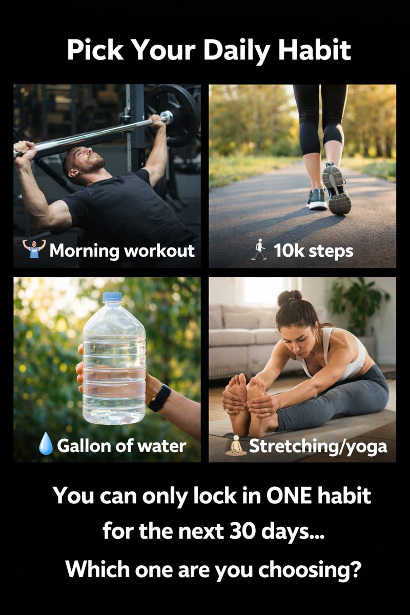 “You can only lock in ONE habit for the next 30 days…
Which one are you choosing?”
