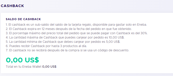 Alex88901944's tweet photo. @PutuPauu Estaría bien que aclararas que el ''cashback'' solo funciona para comprar dentro de la propia página; no es un cashback a tu tarjeta como tal. https://t.co/IRcfM8TXoN