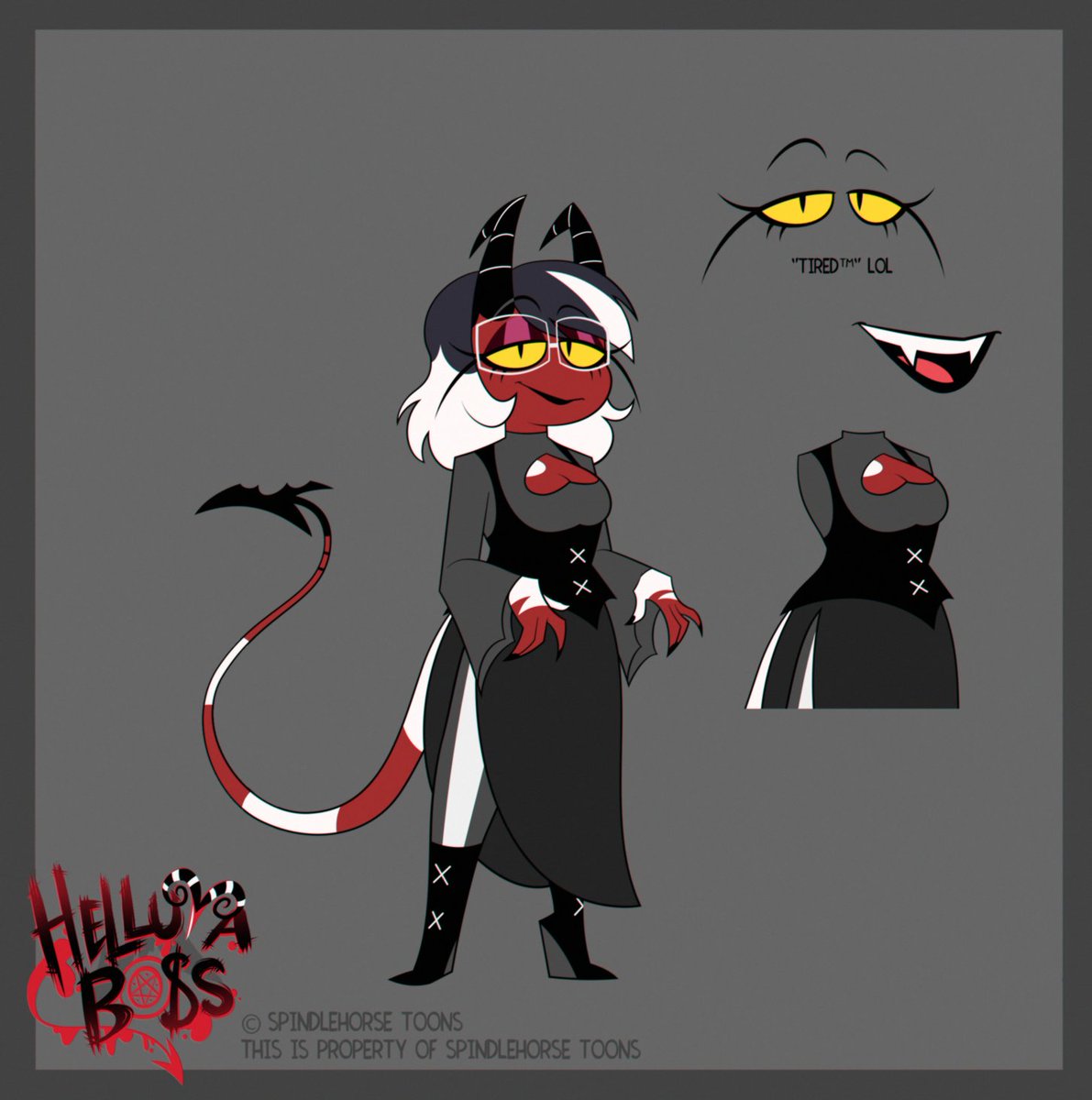 MimiScappini's tweet photo. Here's my sona's full body!!!!
#HelluvaBoss #chazfuneral #crewsona https://t.co/HWSWQmjtDe