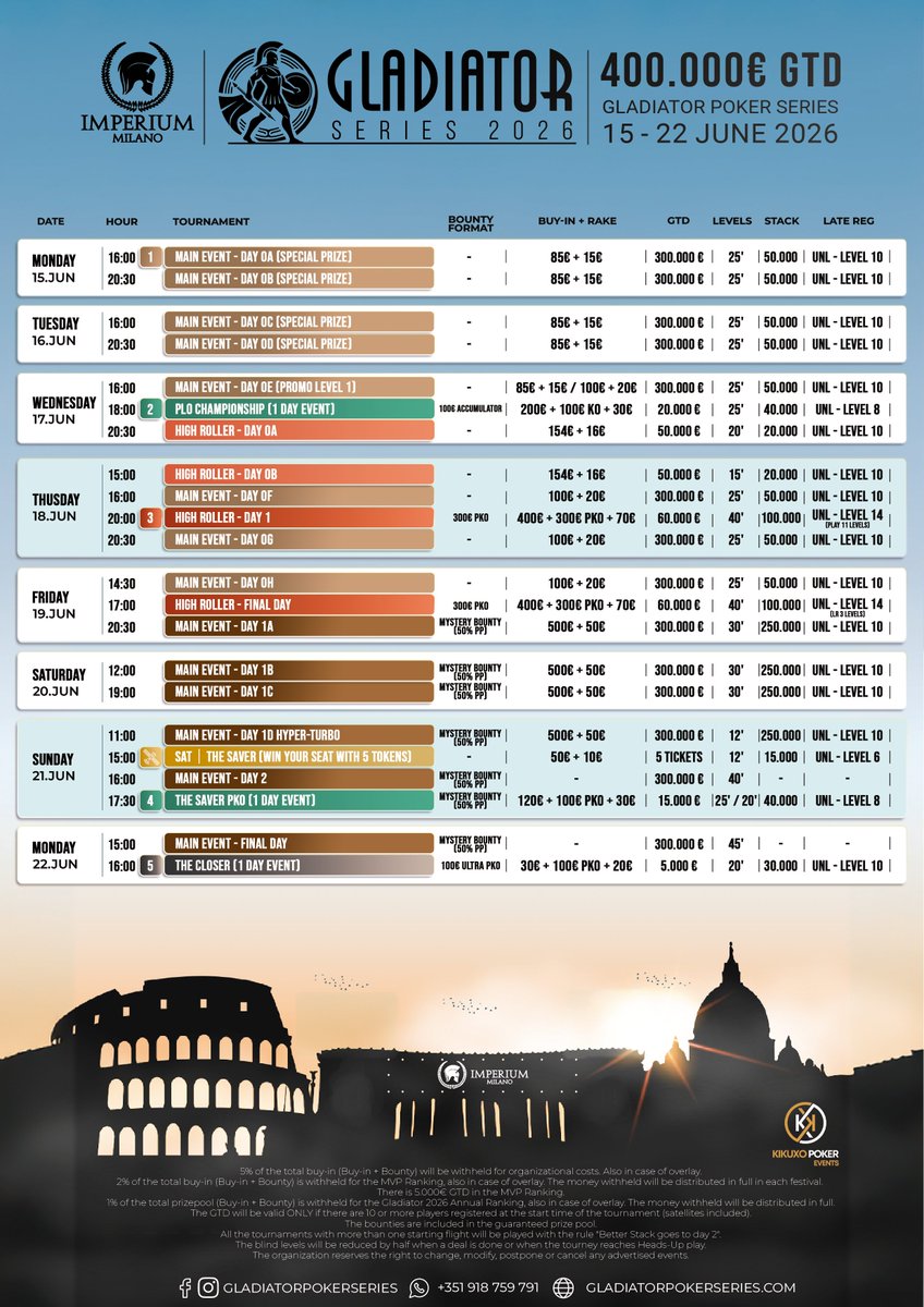 Gladiator Poker Series tweet media