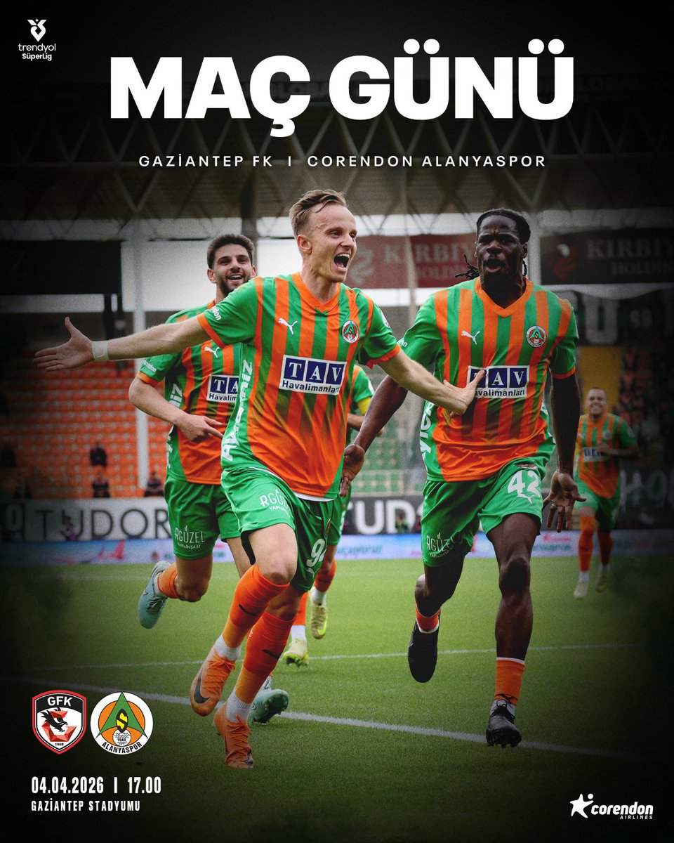 Alanyaspor's tweet photo. 📢 Maç Günü
🕘 17.00
🆚 Gaziantep FK
📍 Gaziantep Stadyumu
📺 beIN SPORTS 2
 
#GFKvALY https://t.co/olFkKG1chF