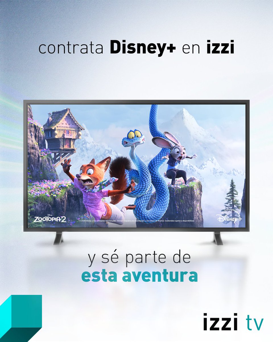 izzi_mx's tweet image. No importa cómo te veas, en #Zootopia2 de Disney, todos tienen un lugar en el equipo. 🐰🐍🦊​

Contrata en #izzi @disneyplusla: izzi.mx/disneyplus