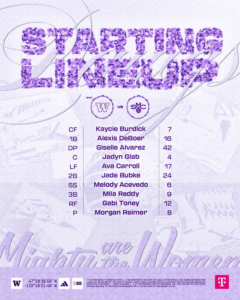 Washington Softball tweet media