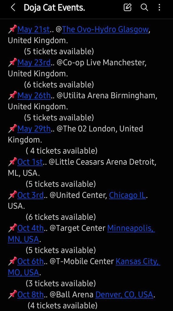 TicketmasterBuy's tweet photo. List of available Doja Cat tickets are below offering them at Face Value. 
Send a Dm if interested!!!
No spamming please and make sure to verify every tickets first. https://t.co/qOQvpHxsve
