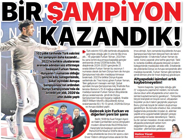 hatice_yucel325's tweet image. fanatik.com.tr/yazarlar/hatic…
#furkanyaman #eskrim #fencing