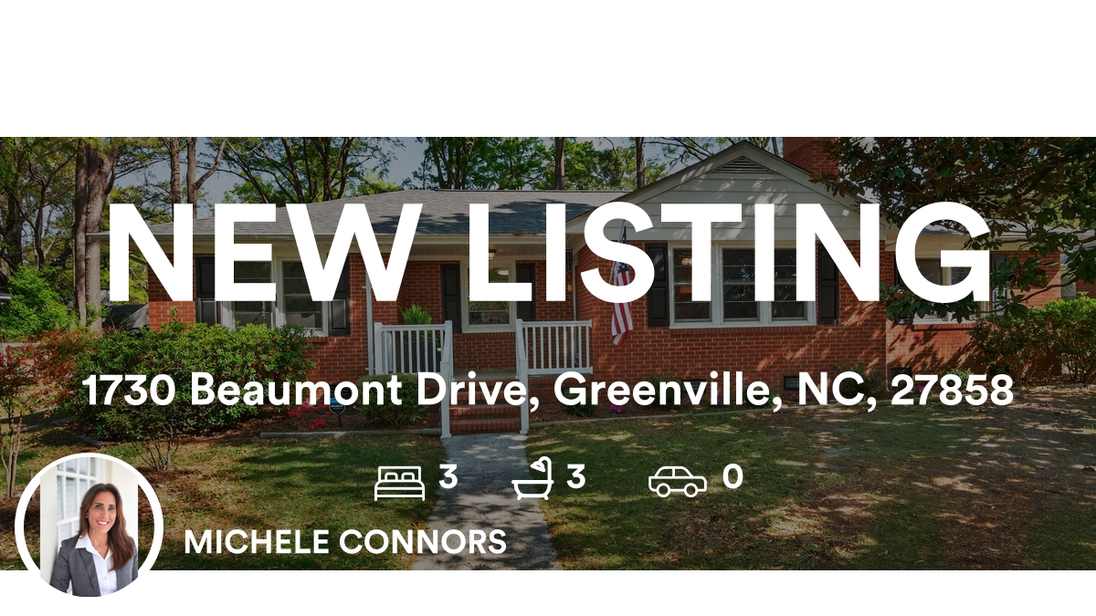🛌 3 🛀 3
📍 1730 Beaumont Drive, Greenville, NC, 27858

My latest listing on RateMyAgent.
NC Broker  213723
rma.reviews/d8dz2d54wwtl

...
#ratemyagent #realestate