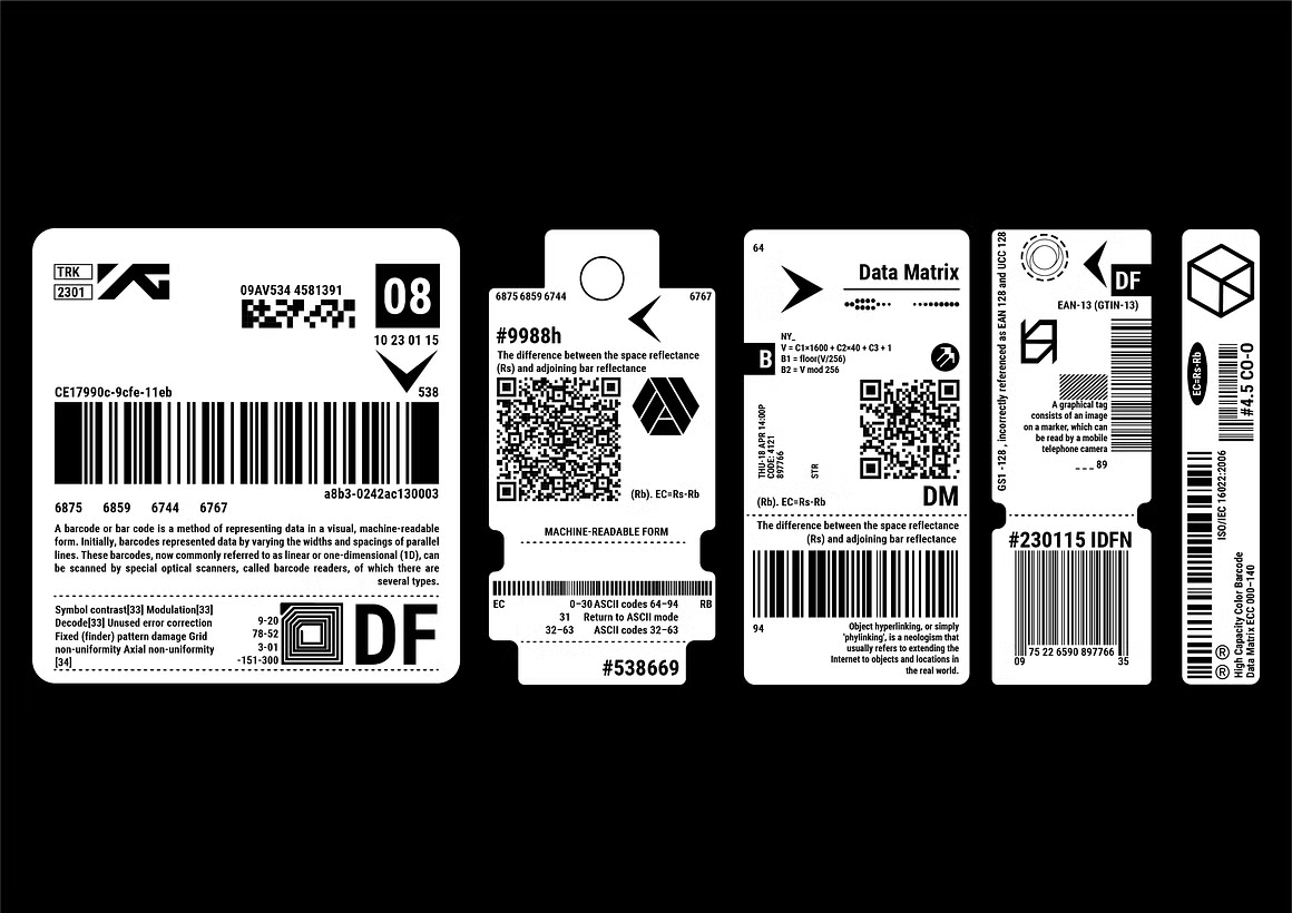 FigsFromPlums's tweet image. Barcode label set III by NoSpoon Design