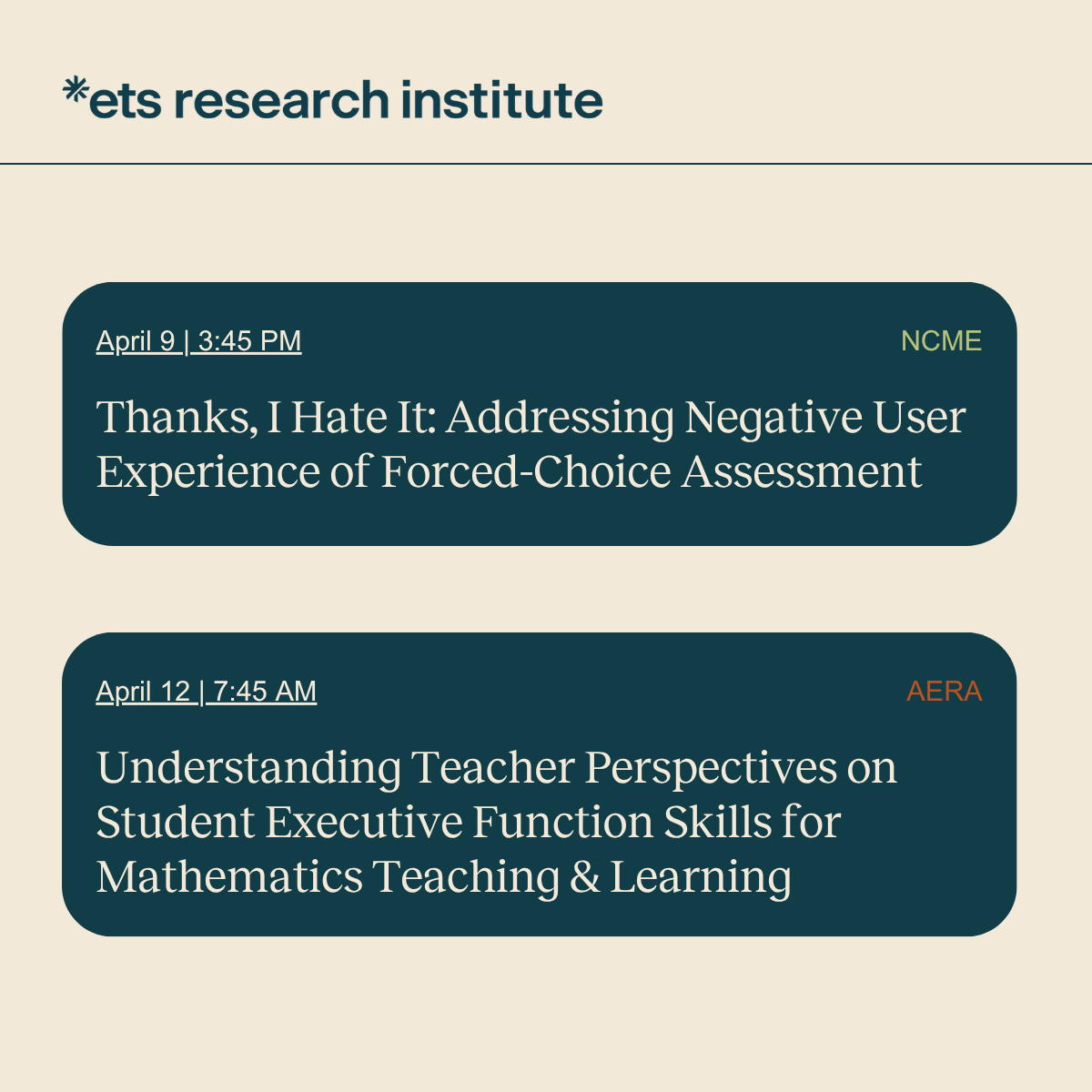 ETS Research Institute tweet media