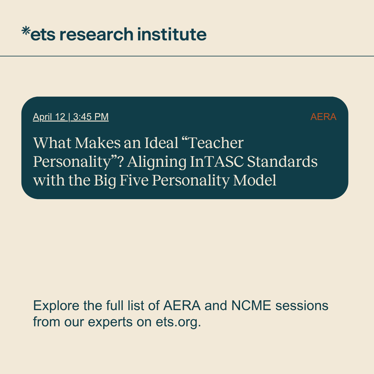 ETS Research Institute tweet media
