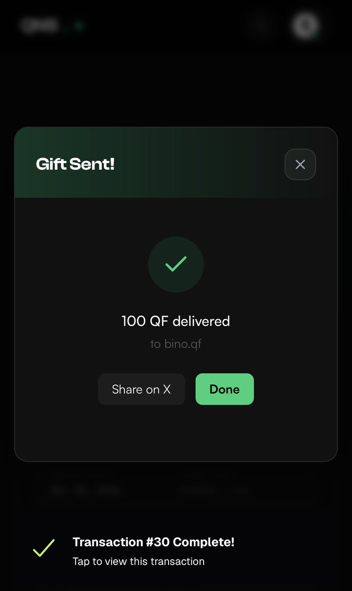 dotqfns's tweet photo. @Block_Wanderer @theqfnetwork Gift Sent. https://t.co/8LiuYZun40