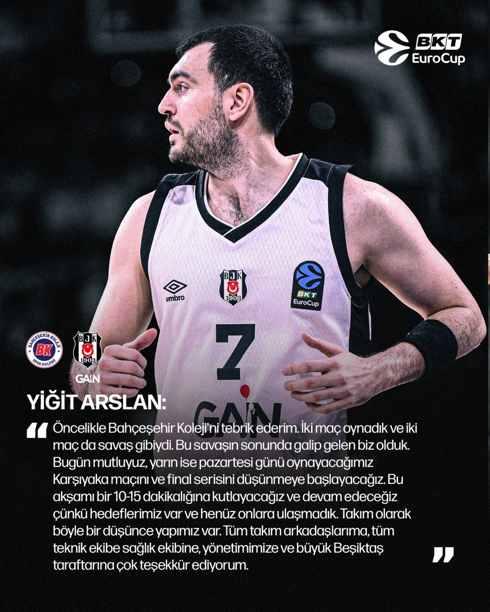 🗣️ Başantrenörümüz Dusan Alimpijevic ile Takım Kaptanımız Yiğit Arslan, Bahçeşehir Koleji galibiyetimizin ardından açıklamalarda bulundu. 

#TheBlackEagleRises 🦅