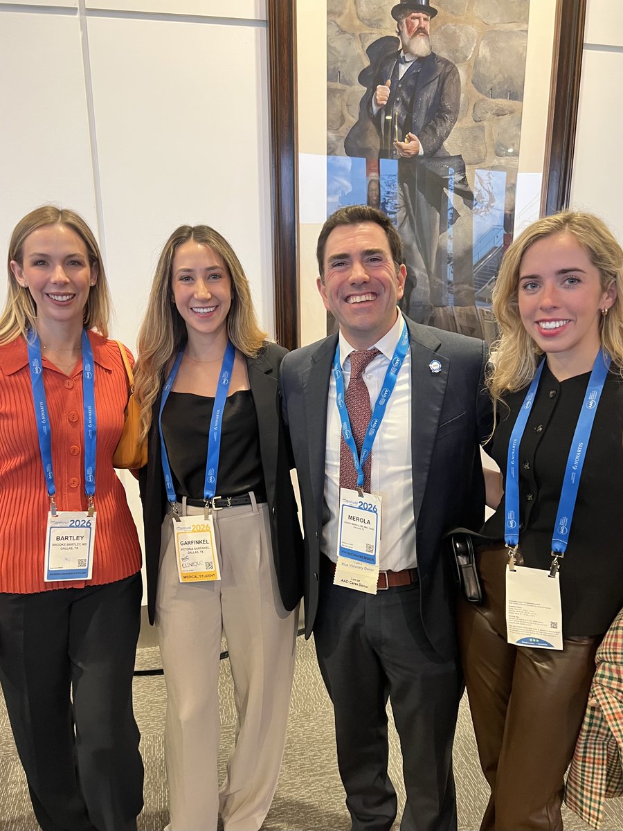 UTSWDerm's tweet photo. A look back at #AAD2026 with Dr. @JosephMerolaMD , sharing new exciting psoriatic arthritis late-breaking research, connecting with colleagues, and spending time with our beloved trainees. 

#UTSWDerm #Dermatology #DialoguesInDermatology https://t.co/k0ata54WYi