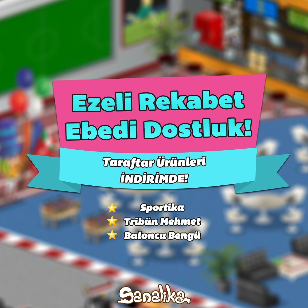 Taraftar Ürünleri İndirimde! ⚽

Derbi öncesi Sportika, Tribün Mehmet ve Baloncu Bengü'ye uğra, indirimli ürünlerden yararlan.
‼️ İndirimler Pazartesi günü gün içerisinde kaldırılacaktır.

#derbi #sanalika
