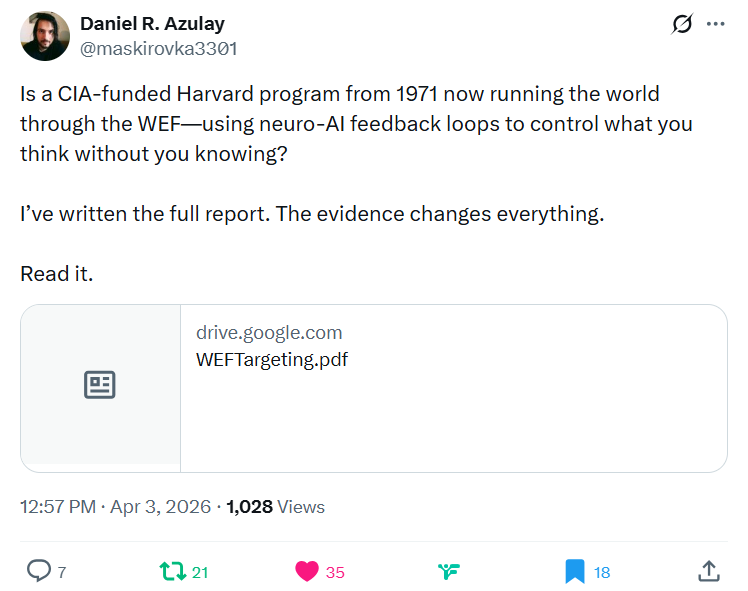 GoogleExpertUK's tweet photo. @MarshaCollier @HanyaToderoff @ThePeoplesHubUK @d5029d52fa0f4a0 @Blancafaymartin @HousingFirstIRE @LoveFoodLifeGo @SocialHousingCo @BlocksBetty @UKParliament @EINConsumerNews @NewsCCP @Ethical_Banking @ethicalbanking @PaulTay26041122 @WeahsCousin @DrUmeshPrabhu @PeteJacksonGMP @AndyBurnhamGM @RobertKennedyJr @realDonaldTrump @elonmusk @ABridgen @neworder @WhiteHouse @FiveTimesAugust @naomirwolf @MattWallace888 @AndersonAfDMdEP @Theblackfemini3 @georgegalloway @RealDeniseWelch @mjgranger1 @PeterSweden7 @pjhlaw @SpartaJustice @JimBreuer @VigilantFox @tmsilverman @TheEyes2020 @leenayadav @ajaydevgn @SMSPirate @BillDunblane @FishwickDavid @ALEXNEWMAN_JOU @BretWeinstein @ItoldYouSo77 @sdnpa Is a CIA-funded Harvard program from 1971 now running the world through WEF—using neuro-#AI feedback loops?
I’ve written the full report. The evidence changes everything.
Please read it.
- @maskirovka3301
https://t.co/NZGXbJyQ2i
https://t.co/5xe2pUFwwX
Lovelace's objection #NoteG https://t.co/JjI9Orpm2N