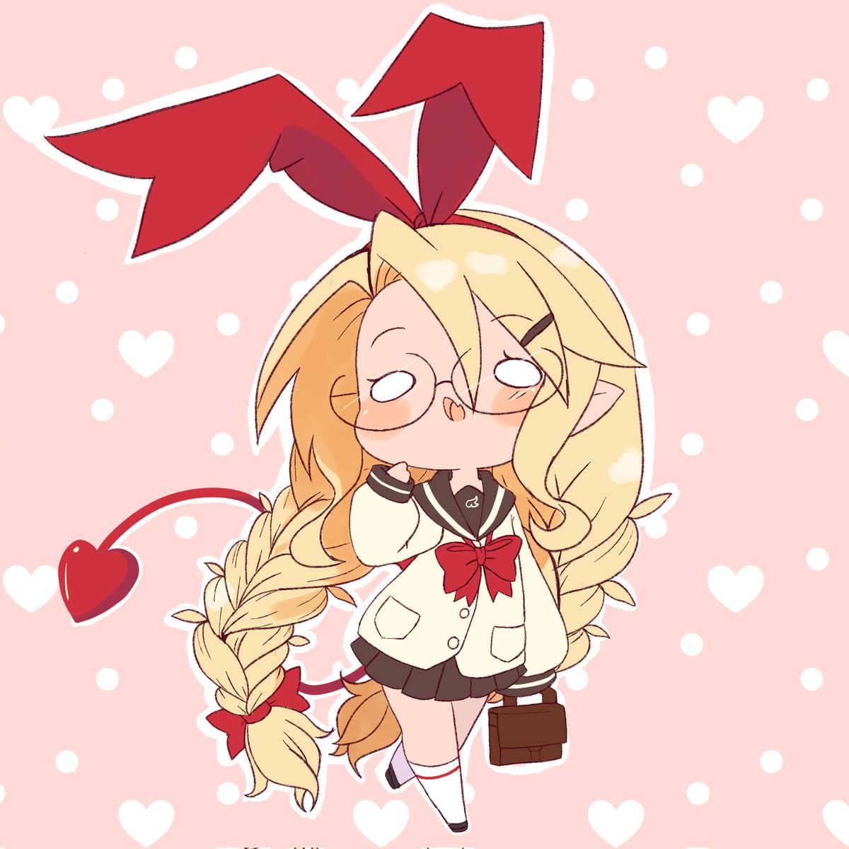 School girl Flonne! I love this alt so much 🥹

#ディスガイア #disgaea