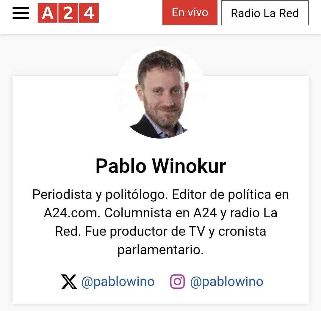 Pablo Winokur fue desplazado de A24. El medio lo responsabiliza por las notas financiadas con dinero ruso. Habría cobrado $16.000 dolares por 10 notas difamando al gobierno.

NO ODIAMOS LO SUFICIENTE AL PERIODISMO.
#LosTrollsEranUstedes