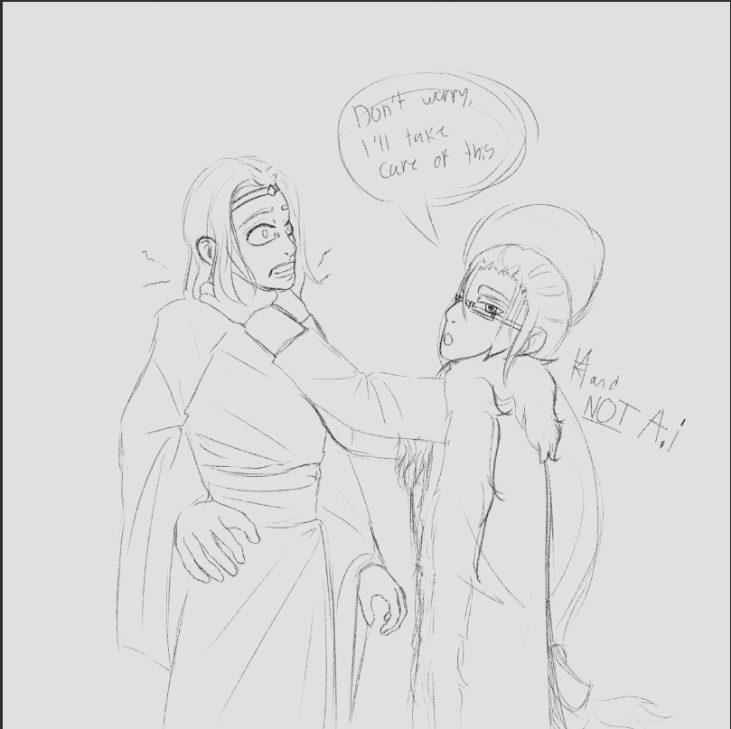 Ms_Griffinhive's tweet photo. Uriel has some. . . thoughts on Angel Engine and his depiction inside of it. 

#Etherealunderstanding  # I refuse to put the hashtag for the A.I slop. https://t.co/kzI8ResR7j