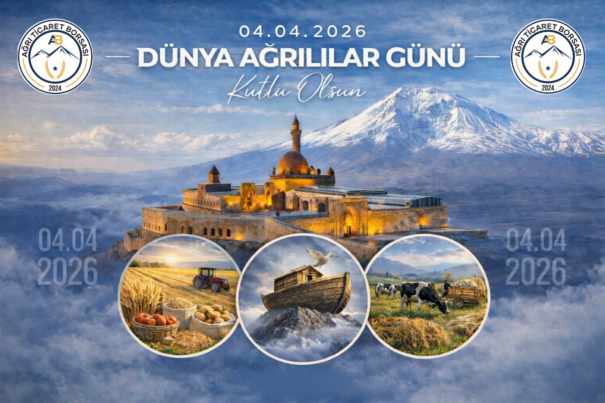04.04  Dünya Ağrılılar Günü kutlu olsun.
Kadim kültürü ve üretim gücüyle Ağrı’nın değerini yaşatan tüm hemşehrilerimize selam olsun.