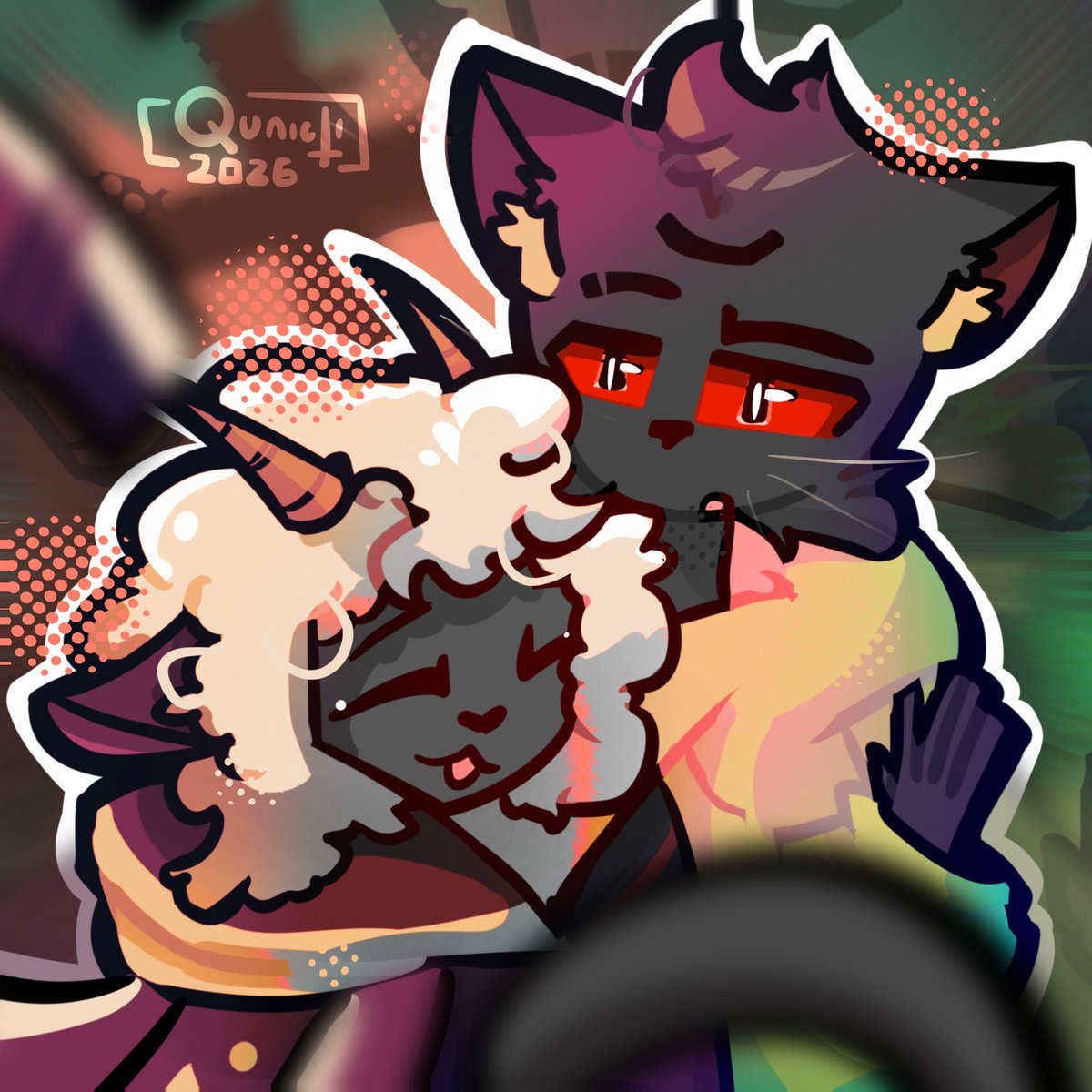 qunicfi's tweet photo. Hugs!!
#CultoftheLamb 
#narilamb https://t.co/CSekTPB80S