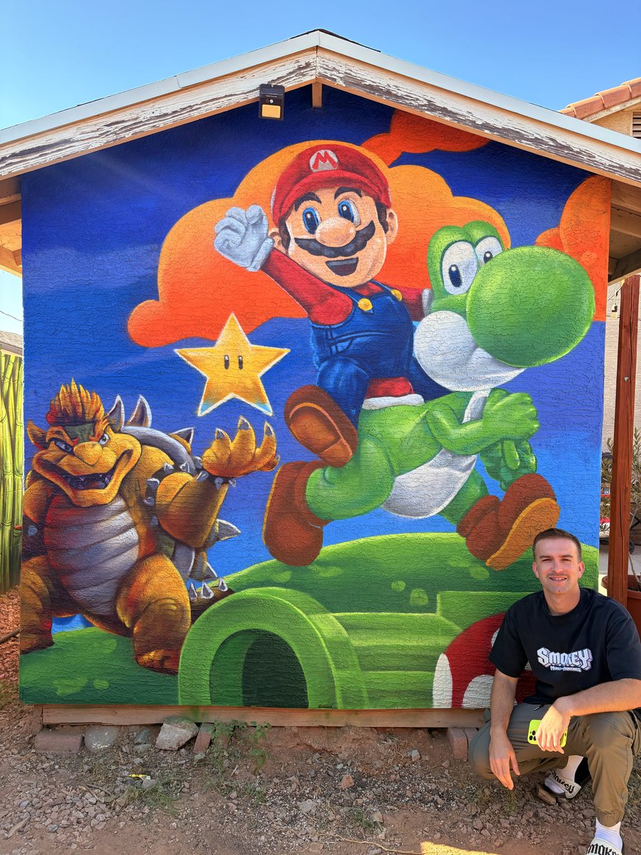 JHunsakerDesign's tweet photo. Super Mario bruhs mural https://t.co/0jlFvrn7Yh