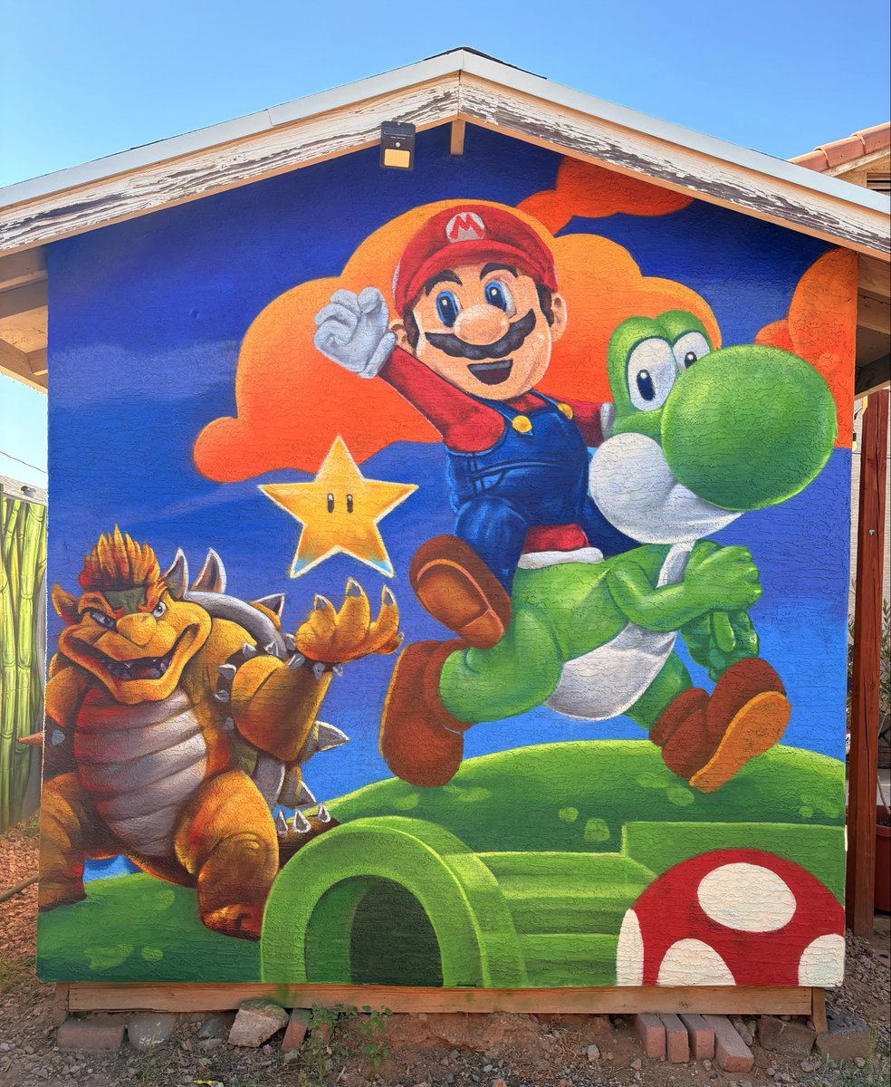 JHunsakerDesign's tweet photo. Super Mario bruhs mural https://t.co/0jlFvrn7Yh