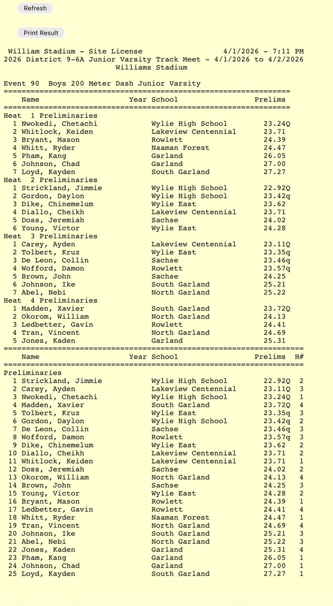 SGTitanTrack's tweet photo. Finals Qualifier! Mr. Madden 🔴🔵 https://t.co/zfuNGxtPAD
