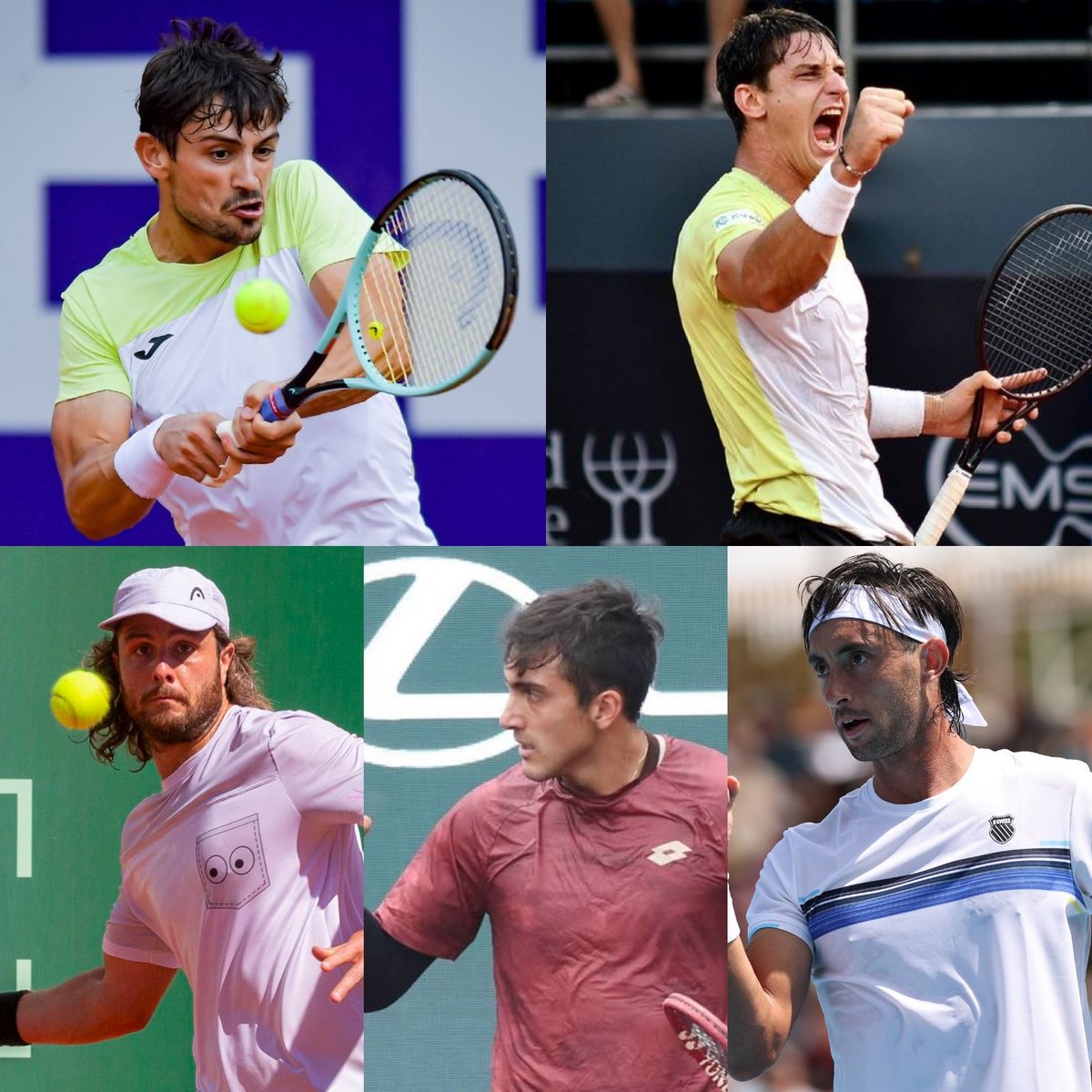 HISTÓRICO 🤯

Por PRIMERA vez, hay CINCIO argentinos semifinalistas de torneos ATP en una misma semana.

🎾  🇦🇷Navone en Bucarest
🎾  🇦🇷Trungellitu y 🇦🇷Ugo Carabelli en Marrakech
🎾  🇦🇷Tirante y 🇦🇷Burruchaga en Houston 

👉 Puede sumarse 🇦🇷Etcheverry si le gana a Paul.

👉