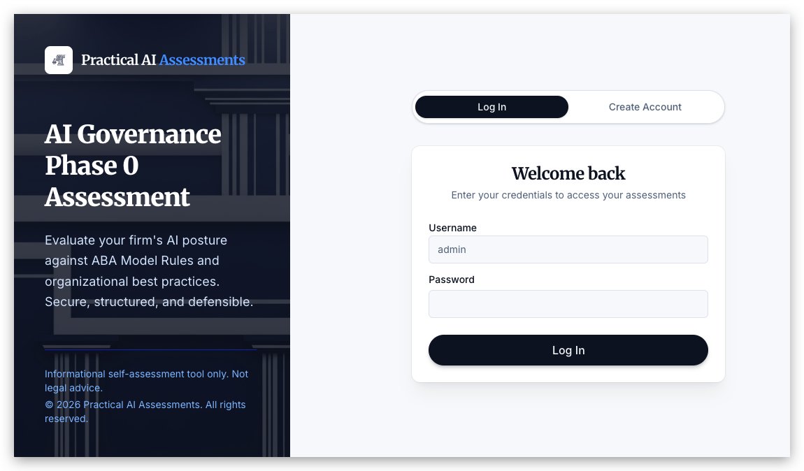 AI Governance Framework Phase 0 - Assessment 

Artificial intelligence tools are entering legal practice rapidly. Drafting assistants, research platforms, document analysis tools, and workflow automation systems promise significant efficiency gains.

But these tools also