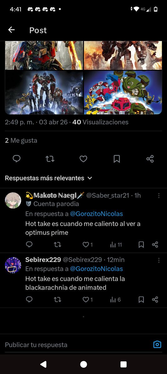 Transformers fans out context tweet media