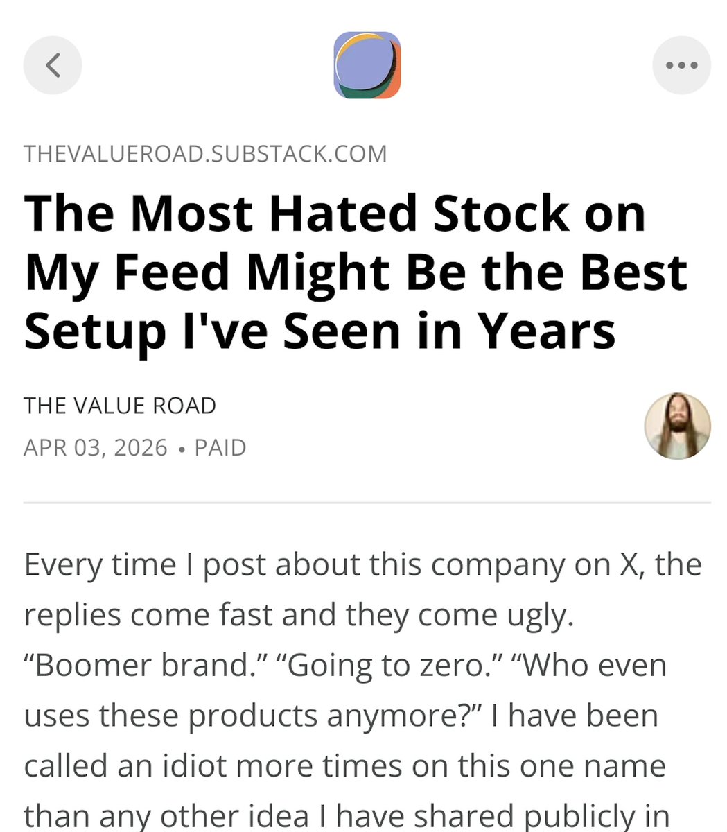 leevalueroach's tweet photo. Every time I post about this company on X, the replies come fast and they come ugly. “Boomer brand.” “Going to zero.” “Who even uses these products anymore?” I have been called an idiot more times on this one name than any other idea I have shared publicly in the last two years.

I love it.

There is a principle that has guided value investors since Benjamin Graham first wrote it down: the market is not always right, and the times it is most wrong are precisely the times when everyone agrees on the narrative. When a stock has nearly 14% of its float sold short, when the comment section fills with contempt, when the sell-side has a consensus “Hold” and the price is near a multi-year low, that is not evidence the thesis is wrong. That is evidence that expectations have been reset to a level where almost any improvement becomes a positive surprise.

Here is what I will tell you in the free section, and it is already more than most people following this story have bothered to figure out.

This company is being valued by almost everyone, including the sell-side analysts who cover it daily, using a completely wrong enterprise value. Not slightly off. Not a rounding error. The number most investors are looking at is roughly five times higher than the real number. The reason is a balance sheet technicality that takes about twenty minutes to work through, and almost nobody has done it. When you do the work and strip out the non-recourse financing subsidiary that has nothing to do with the core operating business, you find a company trading at an enterprise value of roughly one billion dollars on a business that has historically generated hundreds of millions in annual EBITDA and billions in revenue.

You also find something else. A new CEO who just bought stock in the open market with his own money. A board member who did the same. Three hundred and forty-seven million dollars in share buybacks completed in 2025 alone, retiring eleven percent of shares outstanding in a single year. An investor day coming in May that could be the most important single catalyst this company has seen in a decade, specifically because management has signaled the return of the one product that dealers loved, that entry-level riders needed, and that the previous CEO killed for reasons that had more to do with his own preferences than with any rational business logic.

The previous CEO is gone. He was pushed out after a proxy fight. The new man came from a consumer brand background, flew to Milwaukee, sat with dealers, and listened. His first moves were to stop doing the things that were destroying the business and start doing the things that the people actually closest to the product had been begging for.

Meanwhile, there is a pension fund sitting on the balance sheet that is overfunded by nearly half a billion dollars. There are four owned manufacturing facilities plus a corporate headquarters building that would take hundreds of millions of dollars to replace. There is over a billion dollars in net cash at the parent company, completely separate from the financing subsidiary, that most investors do not realize is there because they are reading the consolidated statements without doing the work of separating the pieces.

Nearly 14% of the float is sold short. That is not a warning sign. That is a coiled spring.

I am a member of the Ben Graham school. I do not buy on hope. I buy on math. The math here, when you do it correctly, is among the most compelling I have seen in years on a company of this size, this brand recognition, and this operating history.

The full analysis is below for paid subscribers. It covers the balance sheet deconsolidation in detail, the real enterprise value, the valuation case, every catalyst I can see between now and year-end, and what I think this is worth on a conservative recovery scenario.