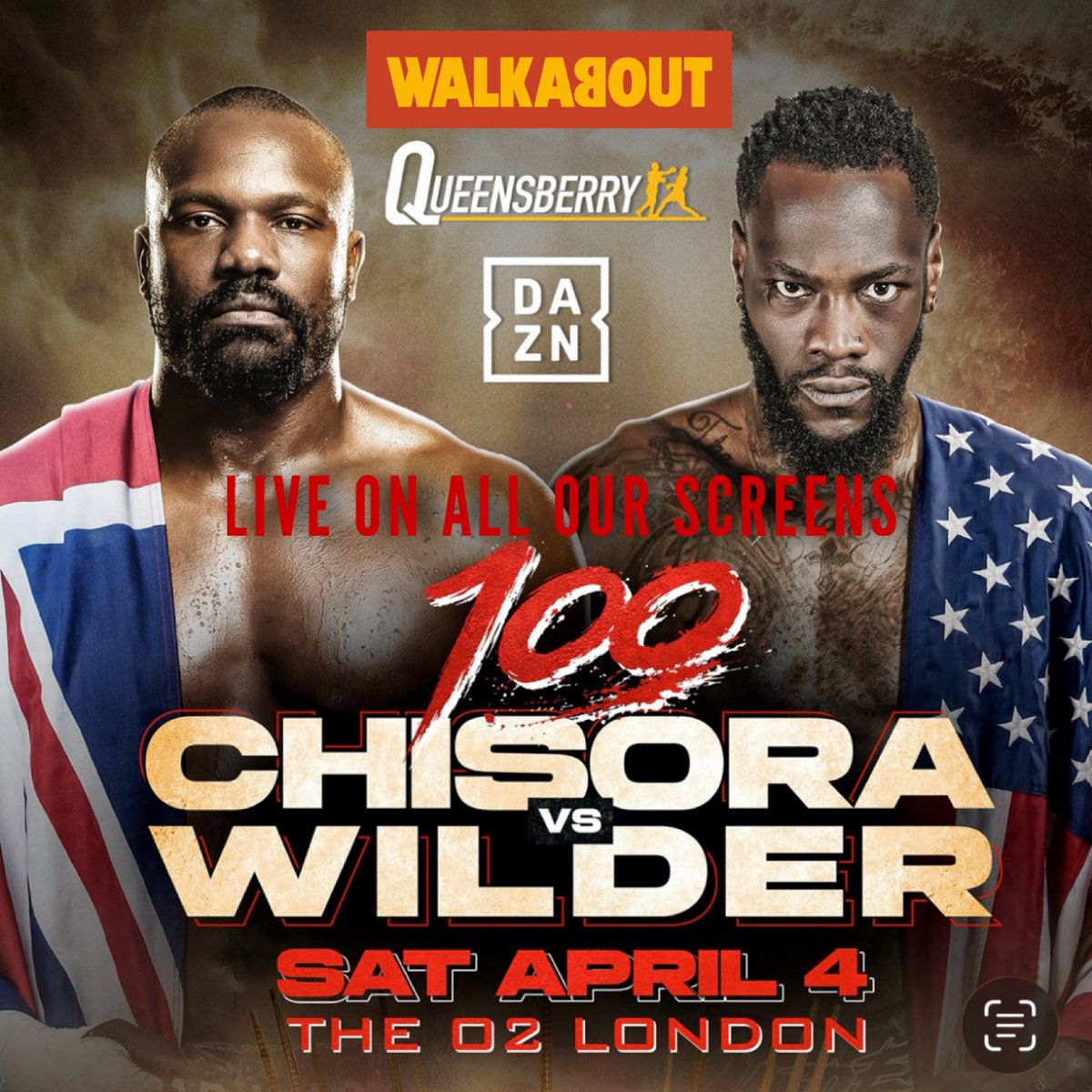 Live on all our screens tomorrow.
Book now at:
💻walkaboutbars.co.uk
📍Walkabout Printworks