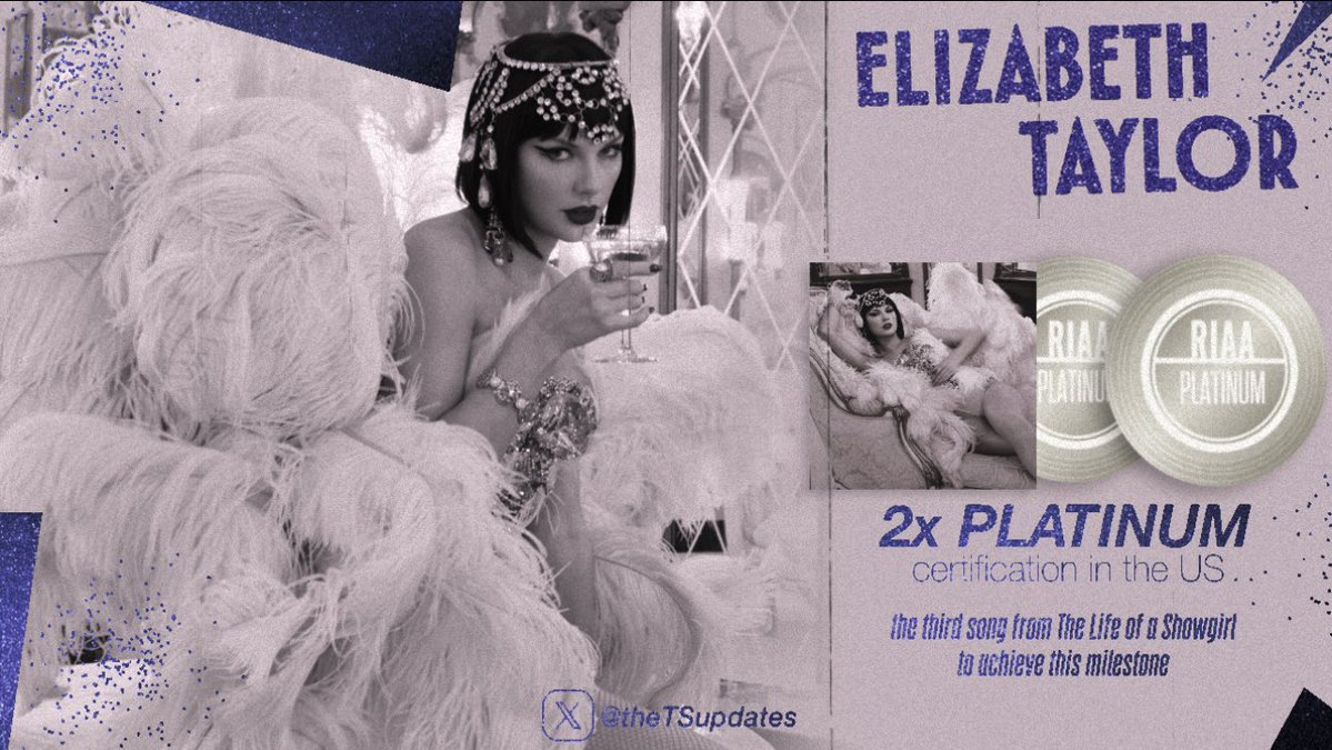 🚨Current single “Elizabeth Taylor” has now sold 2 million units in the US. The third song off Showgirl to achieve this milestone.