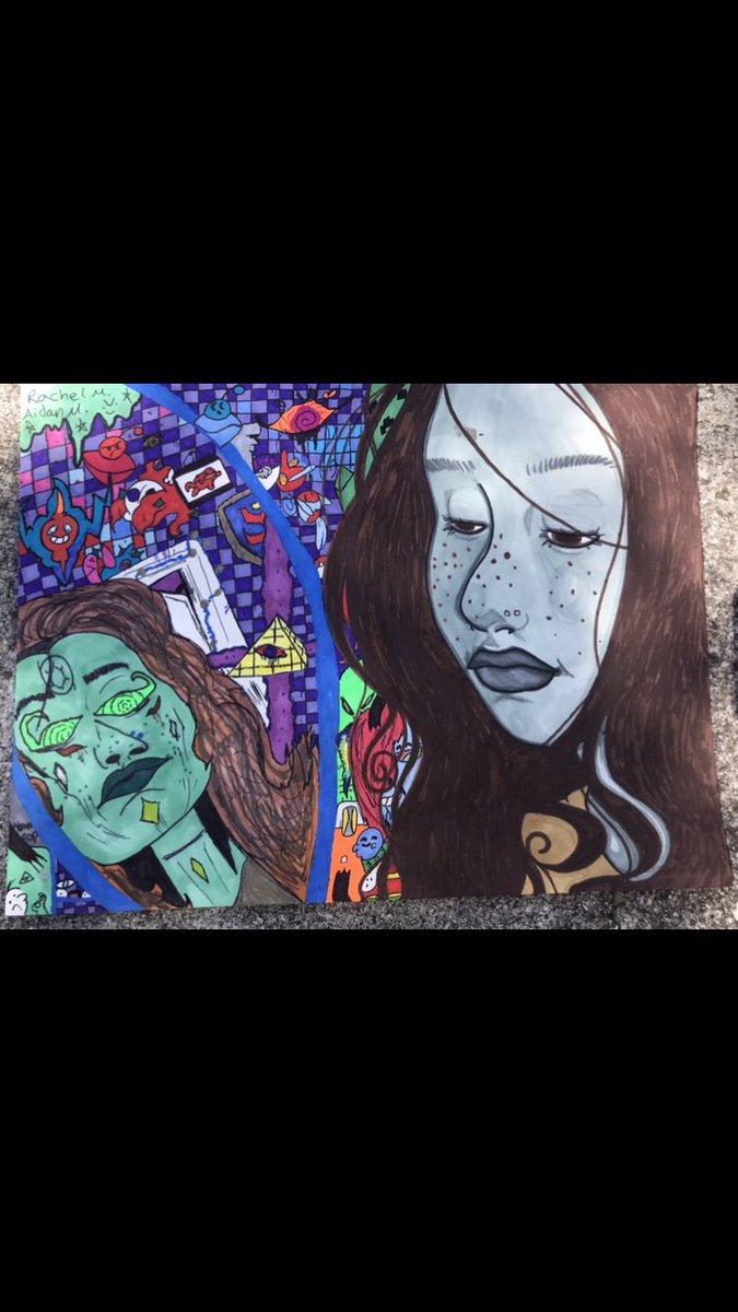 deadpaleartt's tweet photo. Really old #twowaymirror art collab I did with a friend, a while back :- )
We each had the idea to draw someoke staring at their abstract reflection, and looking back it was a lot of fun! #arttwt #artmoots https://t.co/pZlEGNjX2S