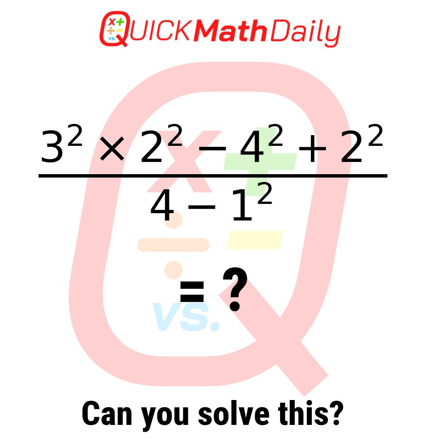 Quick Math Daily Brain Boost 🧠 tweet media