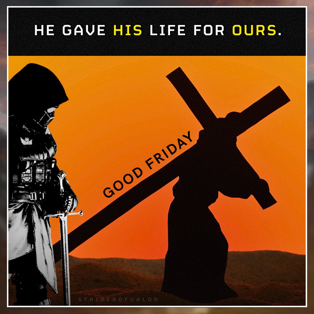 StriderOfValor's tweet photo. Today is a holy day—a day of remembrance.

For those who may not know, I’m a Christian content creator and streamer. Jesus has been my anchor and closest friend throughout this journey, and today I invite you to join me in remembering the ultimate sacrifice He made.
[ John 3:16 ] https://t.co/WsCjjpnhfW