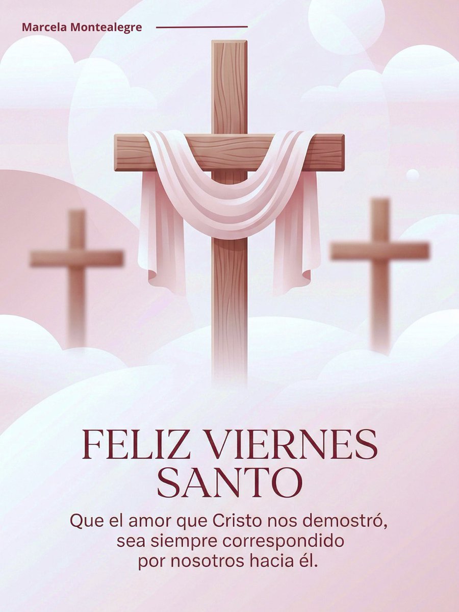 Que este Viernes Santo nos recuerde el valor del amor verdadero, el perdón y la esperanza.
Sigamos caminando con fe y corazón. 🤍