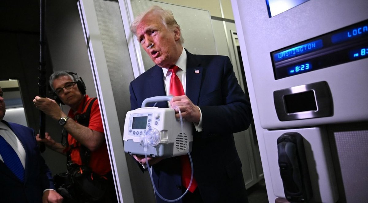 President Trump again appeared in the press holding an oxygen machine for the Castro military dictatorship, after allowing a Russian oil tanker to enter the country and giving the regime the green light to receive free crude oil, while repression on the island increases. <a href="/POTUS/">President Donald J. Trump</a>
