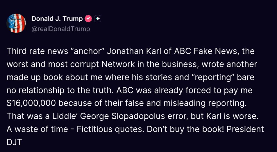 Fan Donald J. Trump 🇺🇸 TRUTH POSTS tweet media