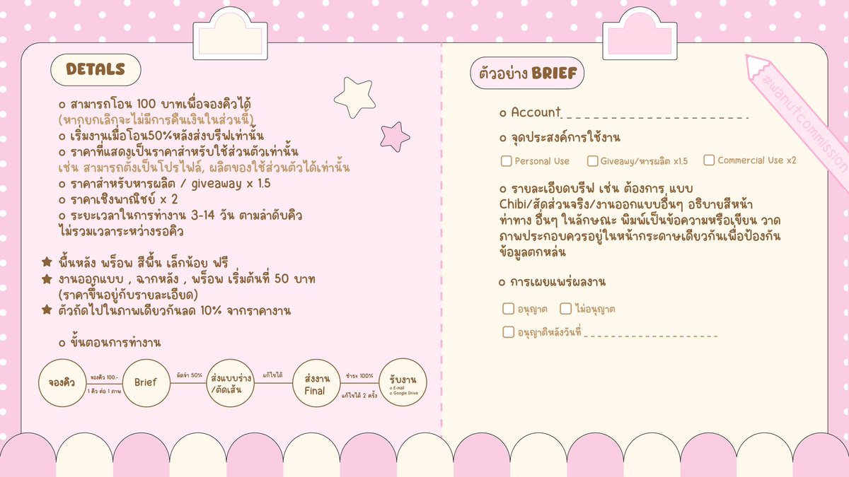 wanut_xx's tweet photo. (pls rt ⋆𐙚₊°⊹♡)

౨ৎ commission open ༝⁺໒꒱ིྀ

✦ เปิดรับเดือนเมษา-พฦษภาคม 69
✦ ข้อมูลต่างๆ &amp; สถานะคิว : https://t.co/SbN8xS5P9f

💌 สนใจ DM มาสอบถามได้เลยนะคะ
#commissionTH #commissionsopen #Commission #รับวาดgiveaway #ปกนิยายสำเร็จรูป #ปกนิยาย
#wanutcommission https://t.co/DQ4StggAke