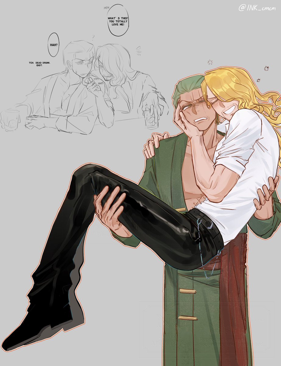 INK_cmcm's tweet photo. #ゾロサン #zosan 两个没羞没躁的家伙 https://t.co/wv4bBFJL4f