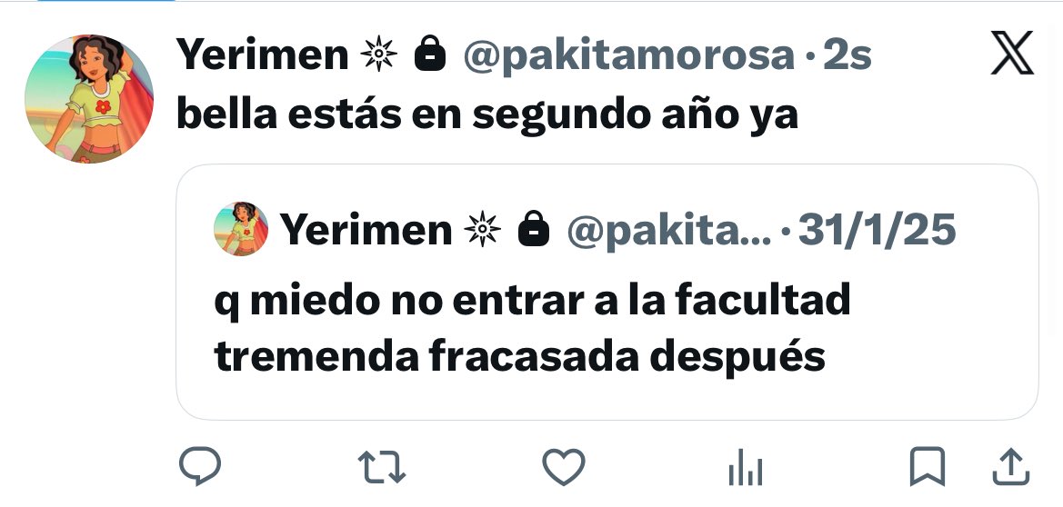 el tweet que tenía en la side estoy llorando