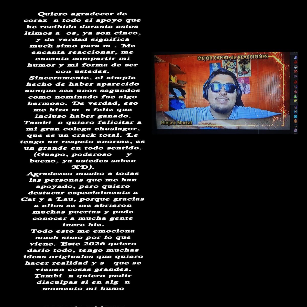 Ninjaxmortal's tweet photo. Quiero dejar un mensaje importante para toda la comunidad por lo que acaba de suceder. Creo que es un momento para reflexionar, mantener el respeto y recordar que todos estamos aquí por lo mismo: compartir, disfrutar y apoyarnos.
@RenPark02 @chuslagorw @nebula7373 #frikirapper https://t.co/Mqzne0v8Vg