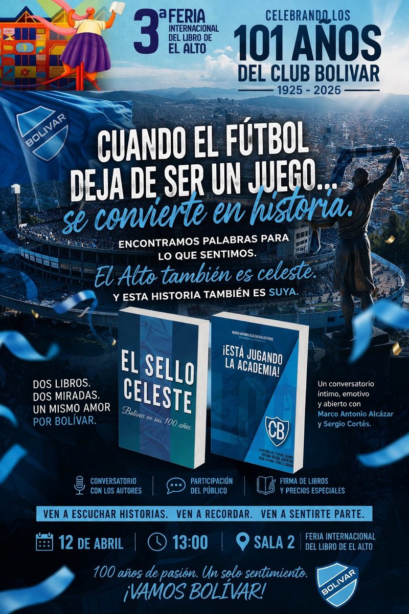 malcazarz's tweet photo. @marceloclaure @Bolivar_Oficial Cordialmente invitados! https://t.co/S7PxLI190W