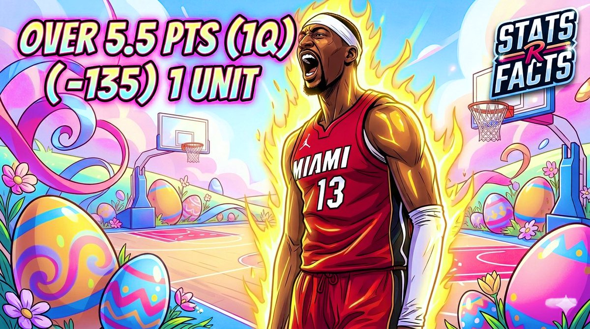 STATSFACT5's tweet image. #NBA April 4th (Play #1) 

🚨HE STARTS OFF HOT TODAY🚨

🌟B ADEBAYO - OVER 5.5 PTS (1Q)
🏷️(-135)
📚(BET365) 
🎮(#ForTheDistrict @ #MiamiHeat)

LEAVE A ❤️ IF TAILING + HYPED!
———————————————————
Bam got asked about facing the Wizards tomorrow (again) ⬇️

“Nobody wants to get 80